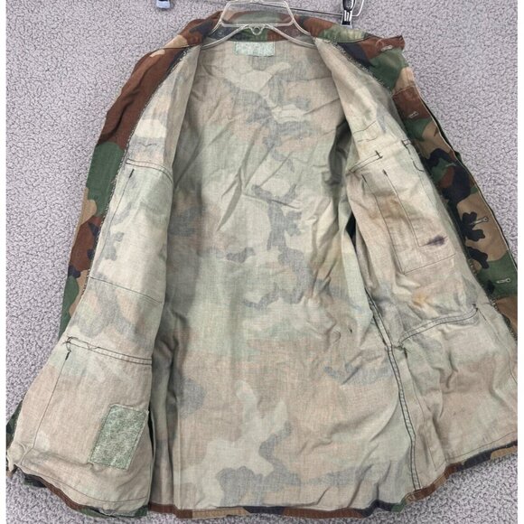 VTG Men's US Army Military Combat Coat Hot Weather Woodland Camo Jacket - Picture 11 of 12
